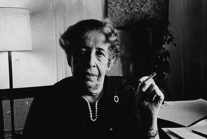 Hannah Arendt in her Manhattan apartment, 1972; Credit Tyrone Dukes, The New York Times