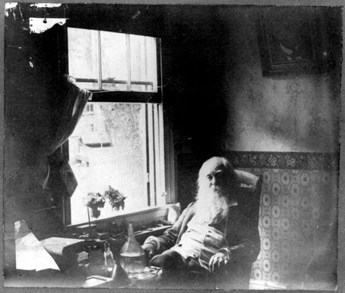 Walt Whitman, Camden, New Jersey, 1890; Library of Congress collection