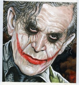 George Bush as The Joker, caricature