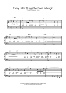 every little thing sheet music