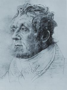 Cornelius Varley, J.M.W. Turner, c. 1815, pencil drawing, 19 1/2 x 14 1/2", Museums Sheffield