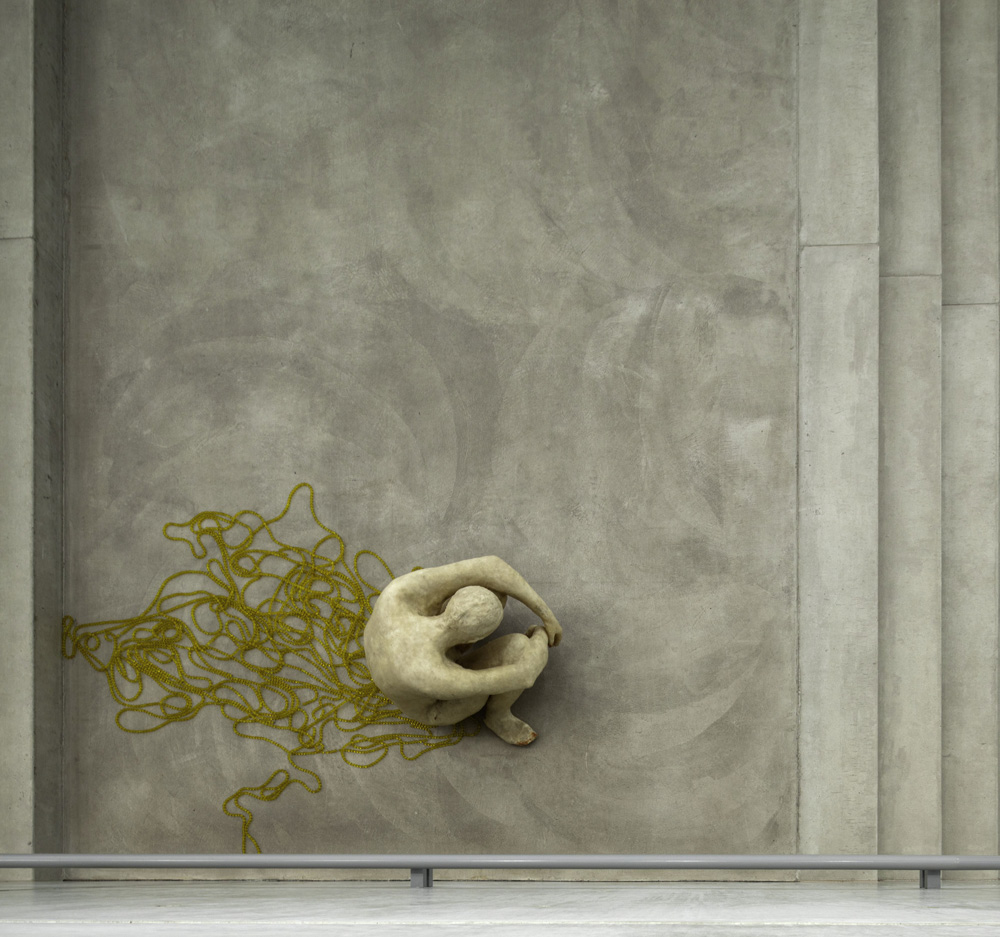 Kiki Smith, image of "Pee Body," as photographed at Pulitzer Foundation for the Arts in St. Louis