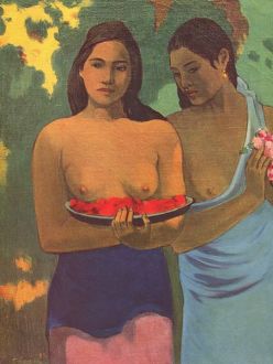 Gauguin, Les seins aux fleurs rouges