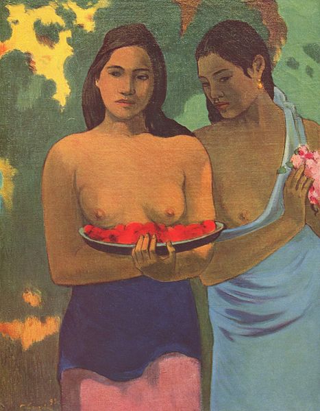 Gauguin, Les seins aux fleurs rouges