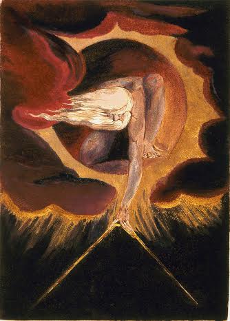 William Blake frontispieces for 1794 "Europe a Prophecy". Title of frontispeice: The Ancient of Days