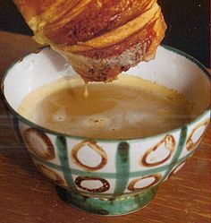 cafe au lait and croissant Paris