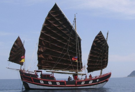 Eleven crew members of the Princess Taiping were rescued after a freighter rammed into the replica vessel, splitting it in half off the coast of Taiwan