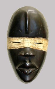 Black & Red Man puppet made by the Bamana tribal people of Mali, Africa