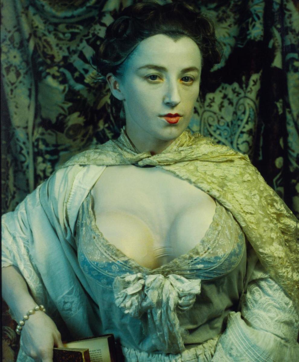 Cindy Sherman as Madame de Pompadour (née Poisson), from "History Portraits" (1989–1990); exhibited at Skarstedt Gallery, New York City, 2008