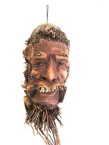 from Amazon site for African Mask Wall Decor World Peace Wise Man Bamboo Root Mask Bali Mask