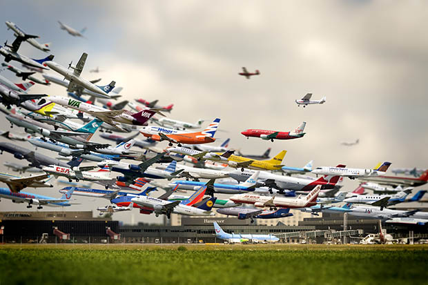 composite photo created by Ho-Yeol Ryu at Hannover Airport
