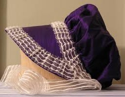 purple Regency bonnet