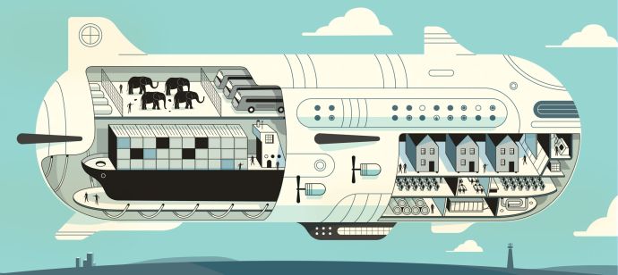 Helium Dreams, The New Yorker, 29 February 2016, illustration by Harry Campbell