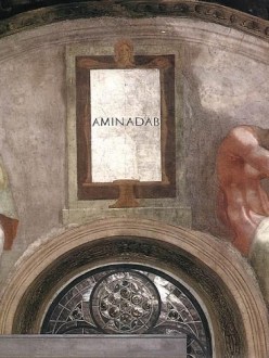 Michelangelo, Sistine Chapel, Ceiling, Lunette - Aminadab
