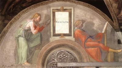 Michelangelo, Sistine Chapel, Ceiling, Lunette - Naason