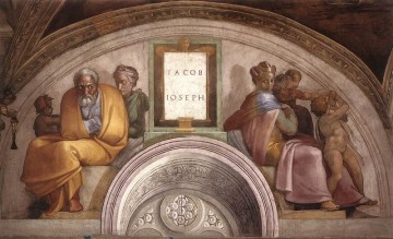 Michelangelo, Sistine Chapel, Ceiling, Lunette - Jacob, Joseph