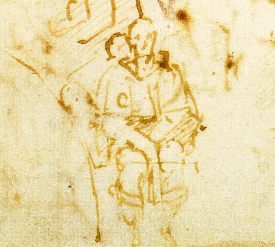 Michelangelo, “Studies for the Lunettes,” detail