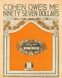 "Cohen Owes Me Ninety-Seven Dollars," sheet music cover; song by Irving Berlin