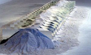 Robert Smithson, Mirrors and Shelly Sand, 1970, Dallas Museum of Art