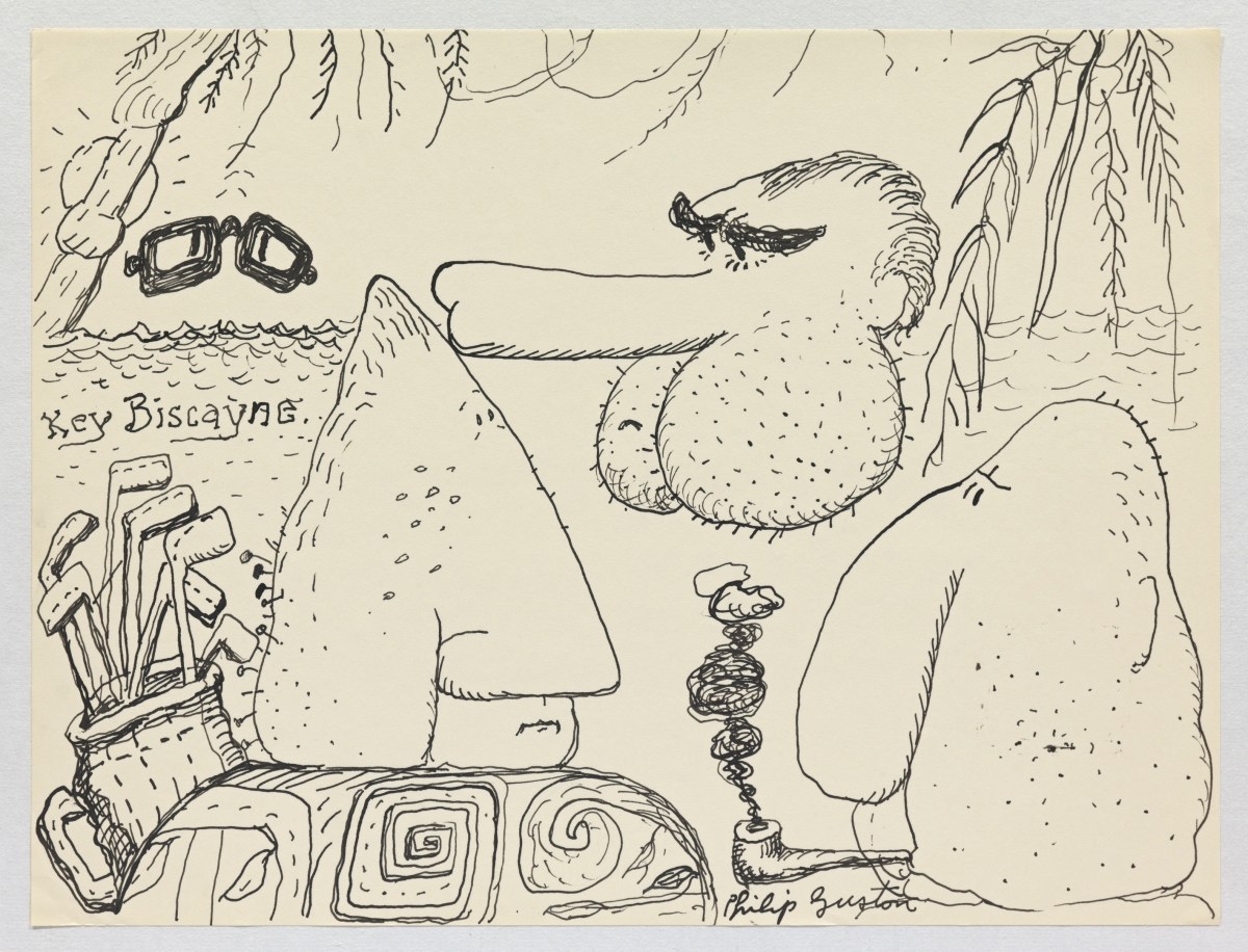 Philip Guston, Untitled, 1971. Ink on paper; 26.7 x 35.2 cm = 10 1/2 x 13 7/8 in. Private Collection. © The Estate of Philip Guston, Courtesy Hauser & Wirth [GUSTO77430]