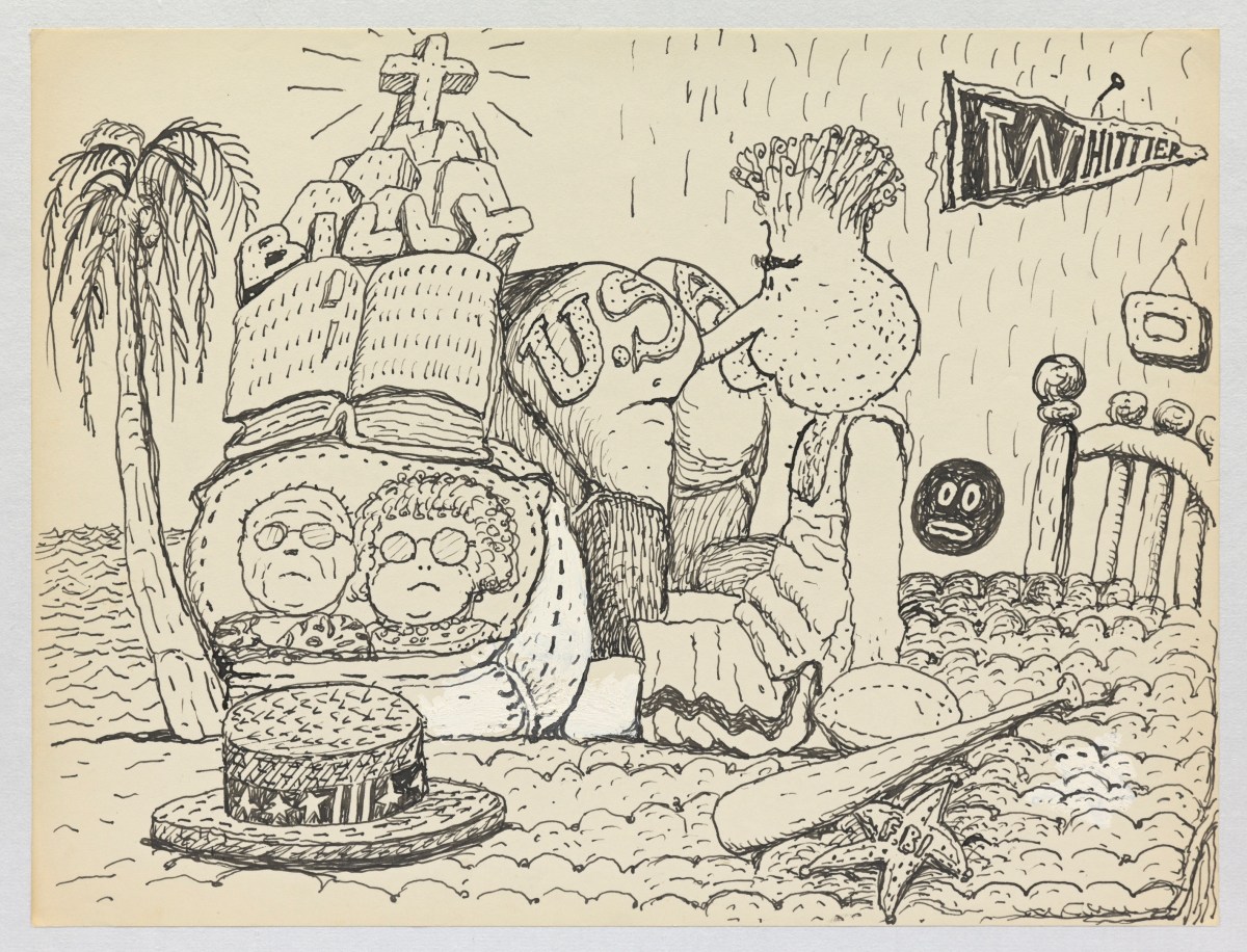 Philip Guston, Untitled, 1971, Ink on paper, 26.7 x 35.2 cm = 10 1/2 x 13 7/8 in, Private Collection. © The Estate of Philip Guston, Courtesy Hauser & Wirth [GUSTO77446]