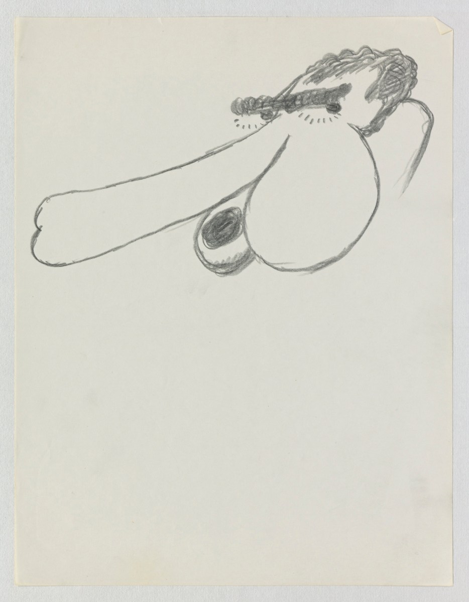 Philip Guston, Untitled, 1971. Ink on paper; 27.9 x 21.3 cm = 11 x 8 3/8 in. Private Collection. © The Estate of Philip Guston, Courtesy Hauser & Wirth [GUSTO77522]