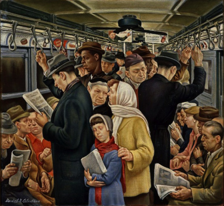 Daniel Celentano, Subway, 1935, collection of Wolfsonian–Florida International University, Miami Beach