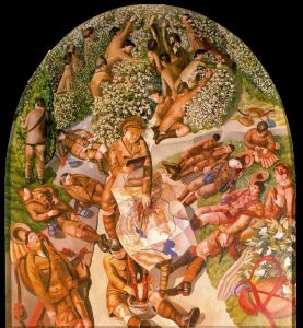 Stanley Spencer, Map reading, 1926-1932, map concernis the Macedonia campaign in World War I